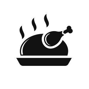 Icon of steaming roasted chicken