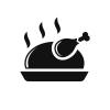 icône de cuisson à la vapeur de poulet rôti